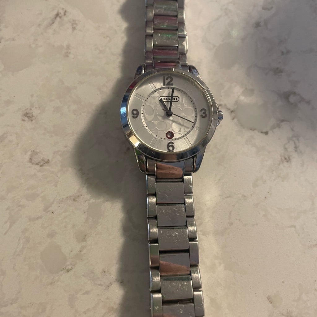 Coach Silver Stainless Steel Bracelet Watch  Silver Dial
